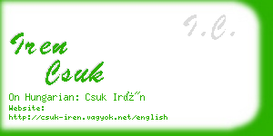 iren csuk business card